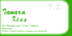 tamara kiss business card